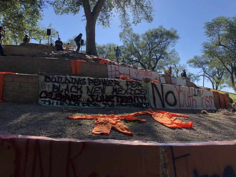 Demonstrators gather to voice support for prisoners