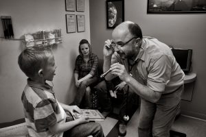 Dr. Brian Ehteridge Seeing Patients In His Office In Silver City.