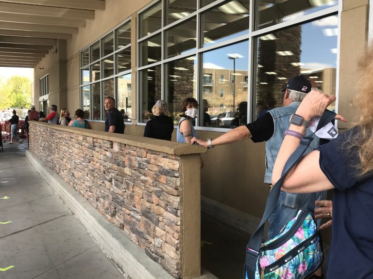 New Mexico residents shop for groceries during pandemic