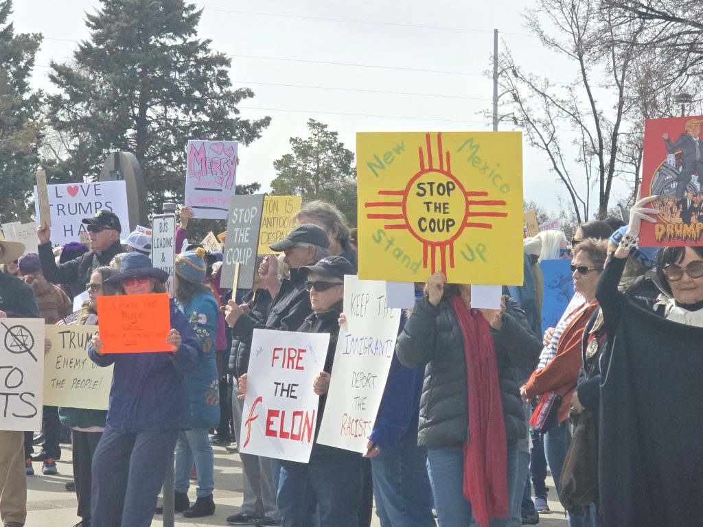 New Mexicans push back on Trump cuts during Presidents’ Day rally