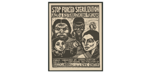 An historical poster from 1977 created by Rachael Romero for the Wilfred Owen Brigade in San Francisco, California.
