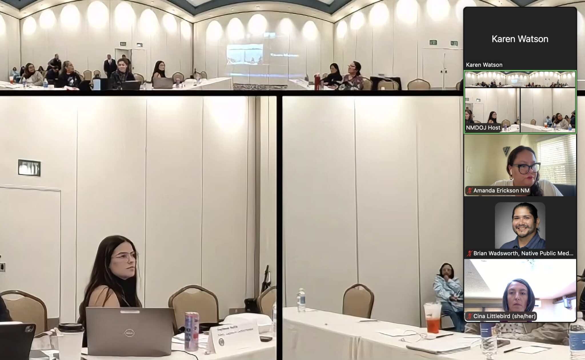 The New Mexico Department of Justice's MMIP Task Force meets on Oct. 9, 2026. (Screenshot)